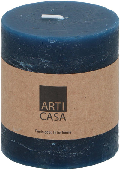 Arti casa Stumpenkerze ø7 x 8 cm – 30 Brennstunden – dunkelblau
