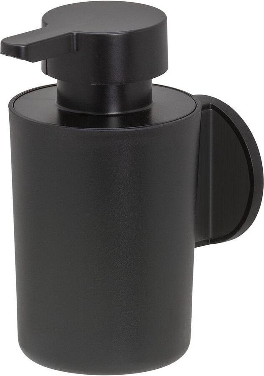 Tiger Tune - Seifenspender 180 ml - ohne Bohren - selbstklebendes 3m-Klebeband - schwarzes Metall gebürstet schwarz