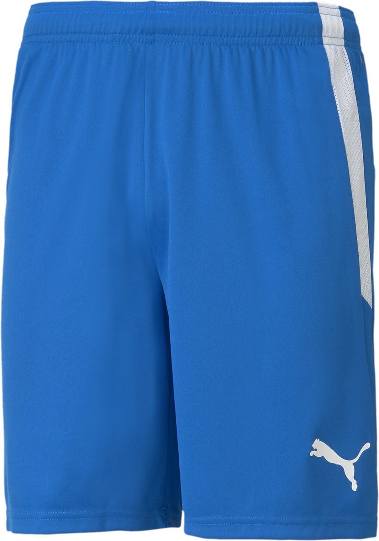 Puma Teamliga Shorts Herren Sporthose – Electric Blue Lemonade – Weiß