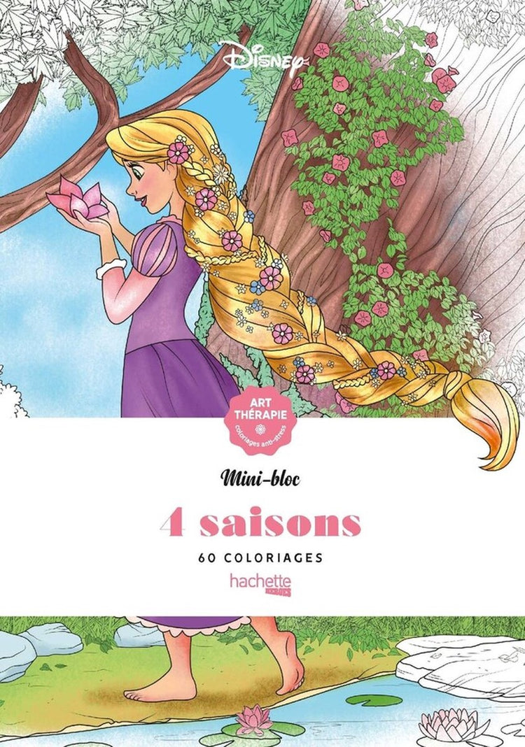 Hachette Helden Disney Mini Block 4 Staffeln 60 Farben – Malbuch für Erwachsene