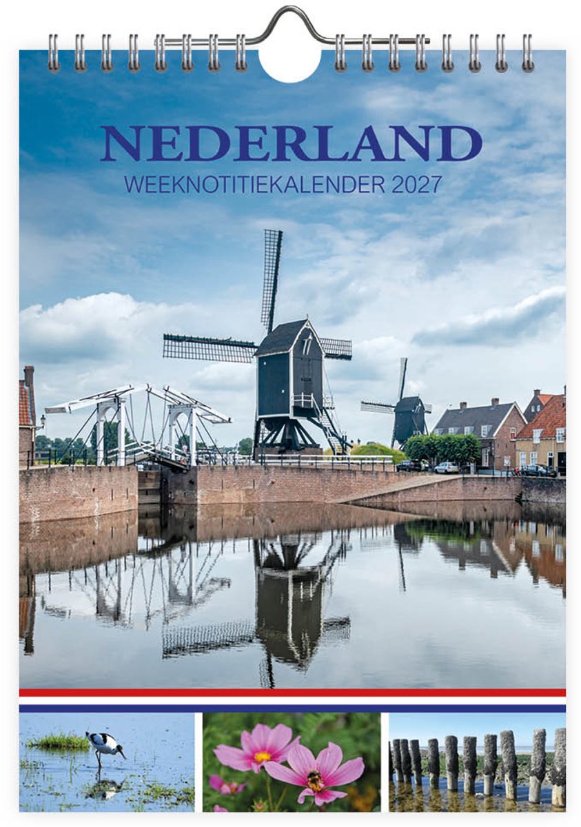 Comello Niederlande wöchentlicher Notizkalender Mühle 2027