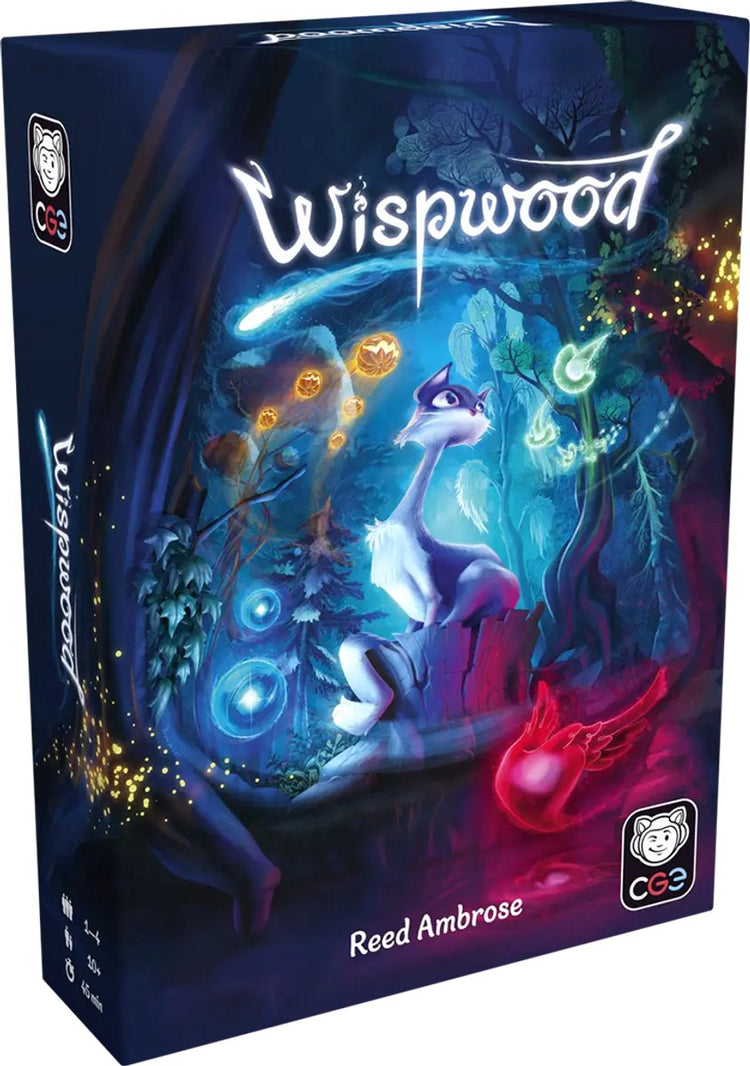 White Goblin Games Asmodee Brettspiel Wispwood Magic Familienspiel strategisches Puzzlespiel.