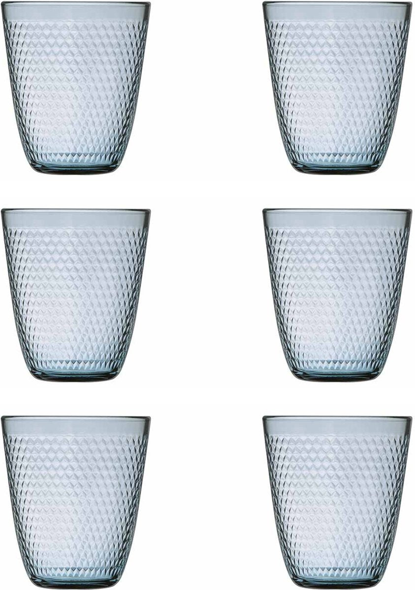 Arcoroc Pampille Colors – Becher blau – 30 cl – Set 6 – D8,6 x H9,7 cm