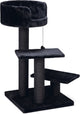 Beeztees Kratzbaum Serpa Figo - inkl. Seil mit Ball - 3 Liegeplätze - Schwarz - 50x50x92 cm