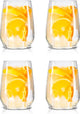 Alpina Trinkgläser-Set 4-teilig – Wassergläser ca. 44cl – Glas für Wasser, Saft und Getränke – Trinkgläser für die Spülmaschine geeignet – Gläserset ideal für den täglichen Gebrauch – transparentes Glas
