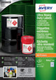 Avery Etikett B7651-50 38x21mm Polyester weiß 3250 Stk