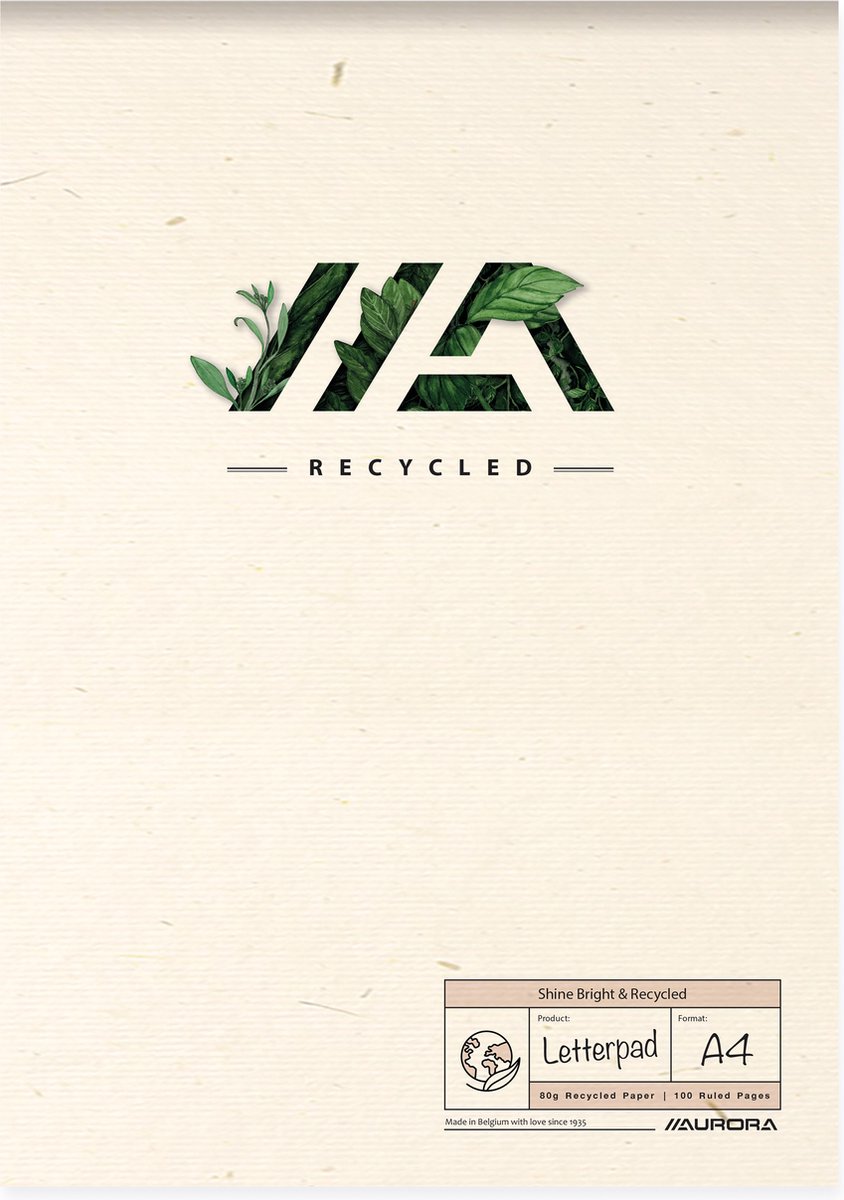 Aurora Shine Bright Recycling-Schreibblock | ft a4 | gefüttert