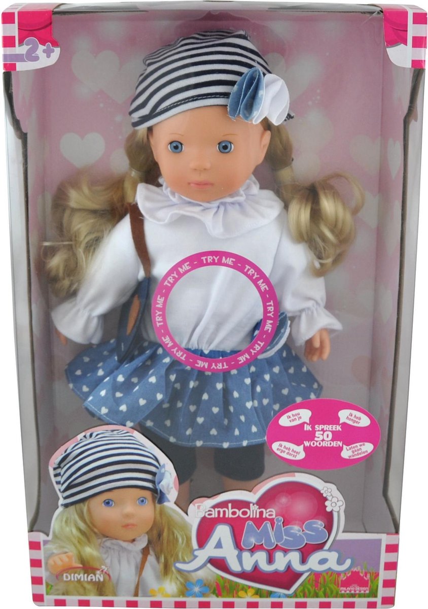 Dimian Puppe Miss Anna mit 50 Wörtern.