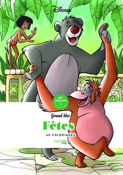 Hachette Heroes Grand Bloc Fêtes – Disney-Malbuch – Malbuch für Erwachsene