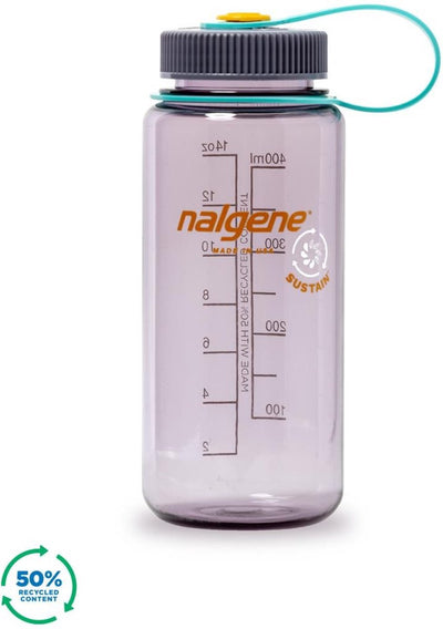 Nalgene – Weithalsflasche – Trinkflasche – Wasserflasche – auslaufsicher – 500 ml – BPA-frei – Sustain – Aubergine