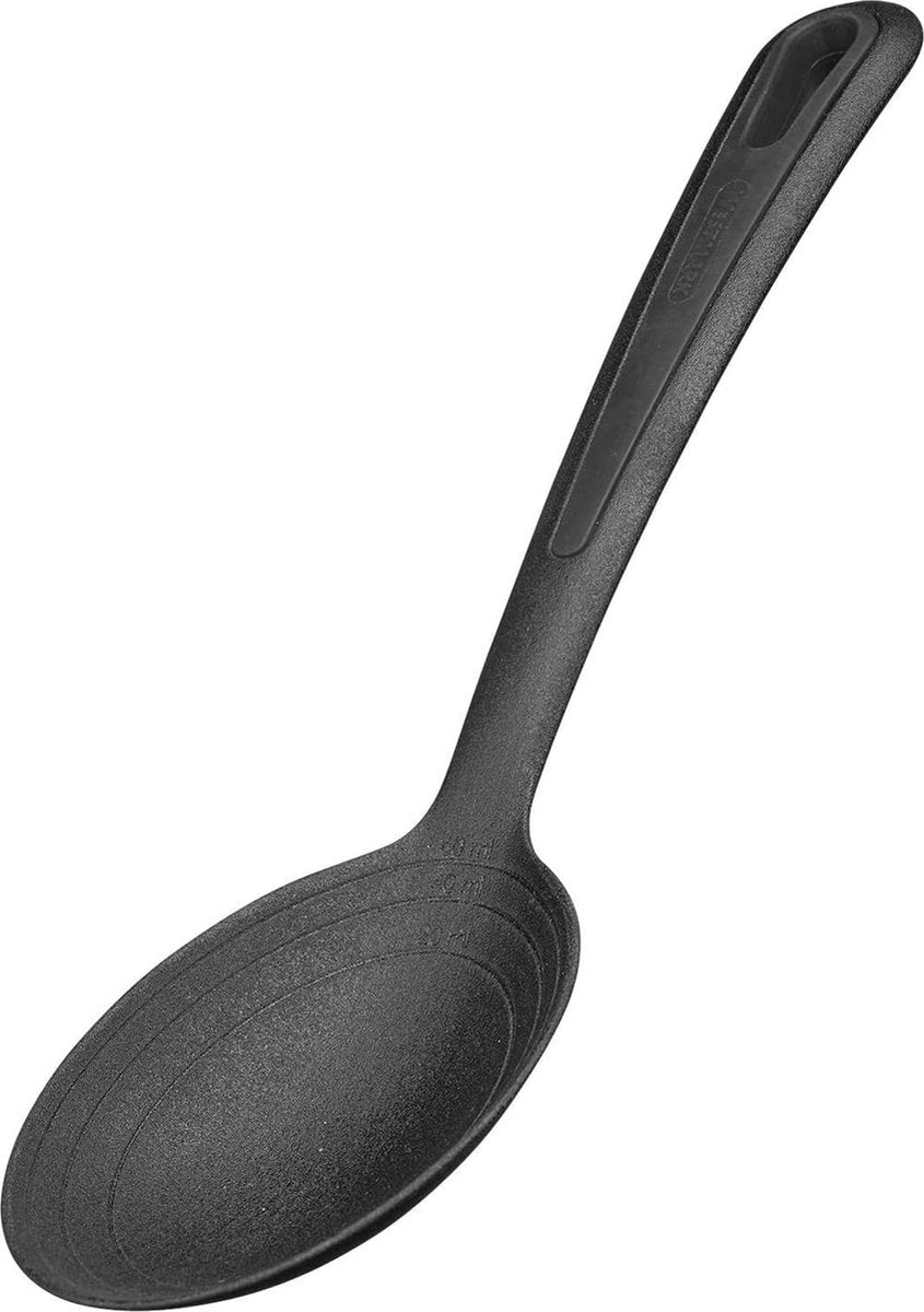 Westmark Salat- und Servierlöffel, große Löffelmulde, Innenschale: 20, 40 + 60 ml, Kunststoff, weich, schwarz, 28642270
