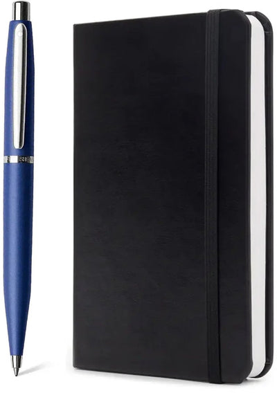 Sheaffer Kugelschreiber-Geschenkset – VFM G9401 – neonblau vernickelt – mit A6-Notizbuch – SF-G2940151-4