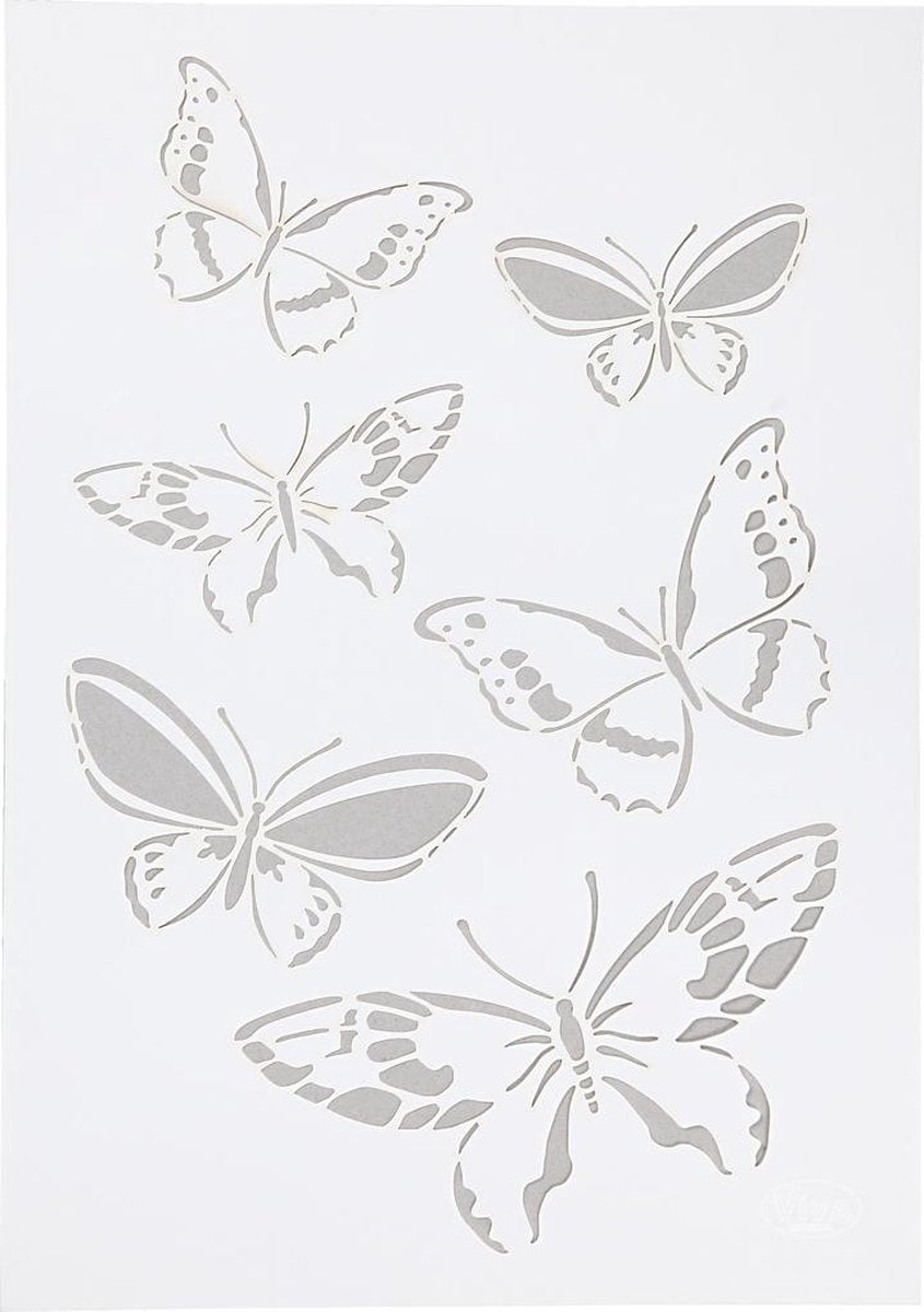 Viva Decor Flexible Vorlage, Schmetterlinge, A4, VEL 210x297 mm, 1 Stück
