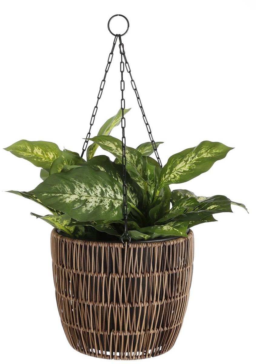 Glimmerdekorationen Kunstpflanze Dieffenbachia – grün – 40 cm – im Topf – Kunstpflanze – Zimmerpflanze