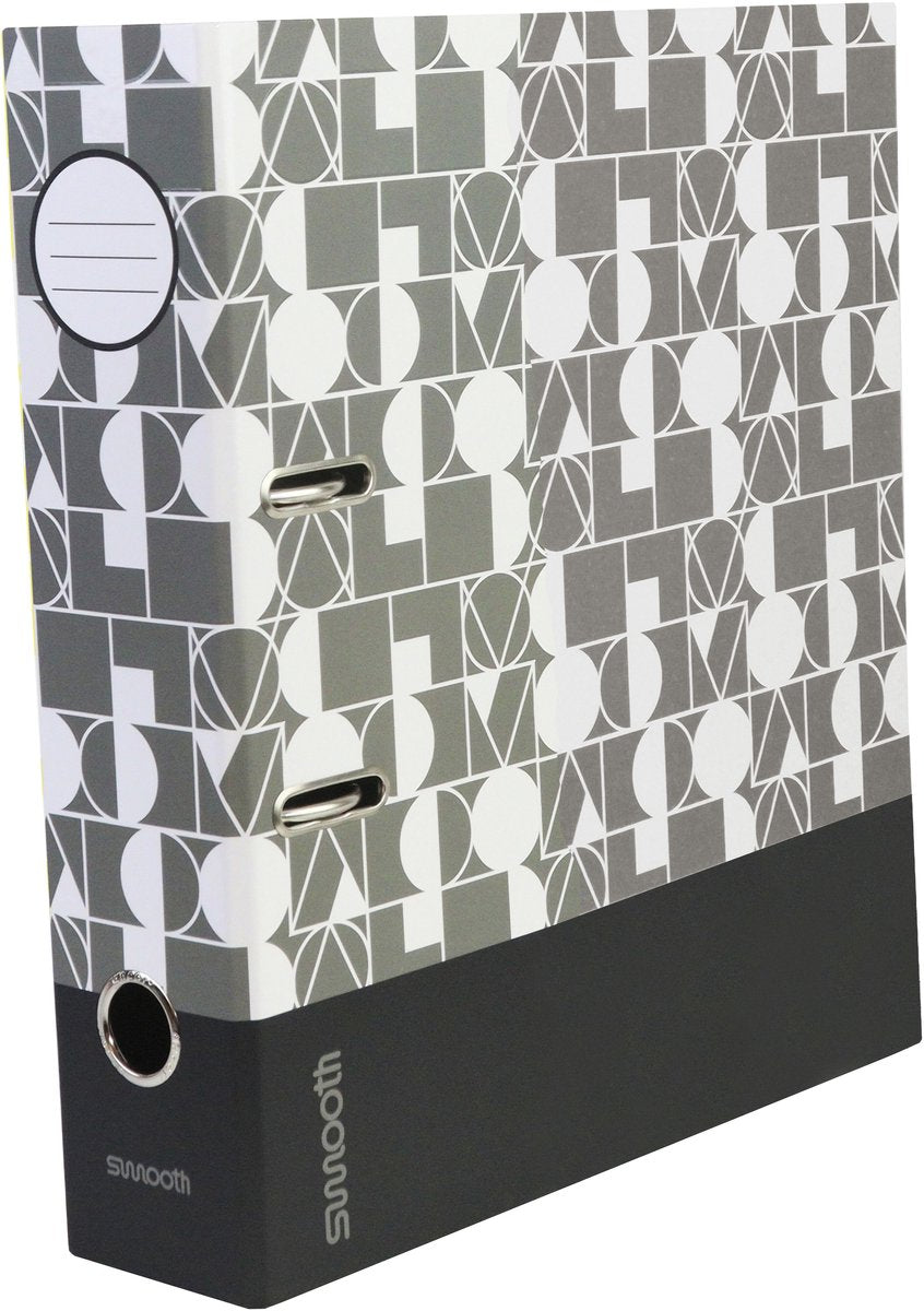 Ancor Ordner glatt A4 2r 8cm grau schwarz - an-113174-c