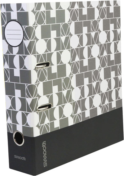 Ancor Ordner glatt A4 2r 8cm grau schwarz - an-113174-c