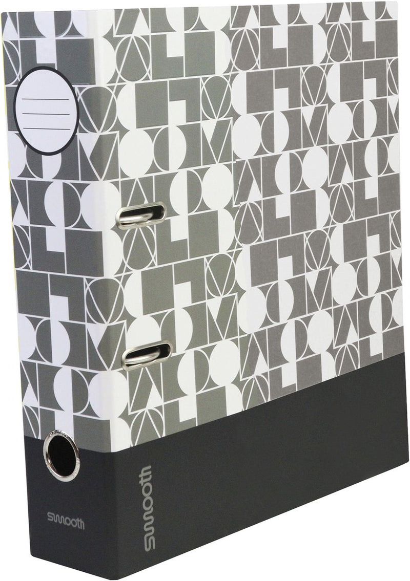 Ancor Ordner glatt A4 2r 8cm grau schwarz - an-113174-c
