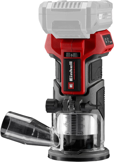 Einhell Profi-Akku-Kantenfräser TP-ET 18 LI BL Solo – Power X-Change – 18 V Li-Ion – 6 und 8 mm Spannzange – bürstenloser Motor – exkl. Akku und Ladegerät