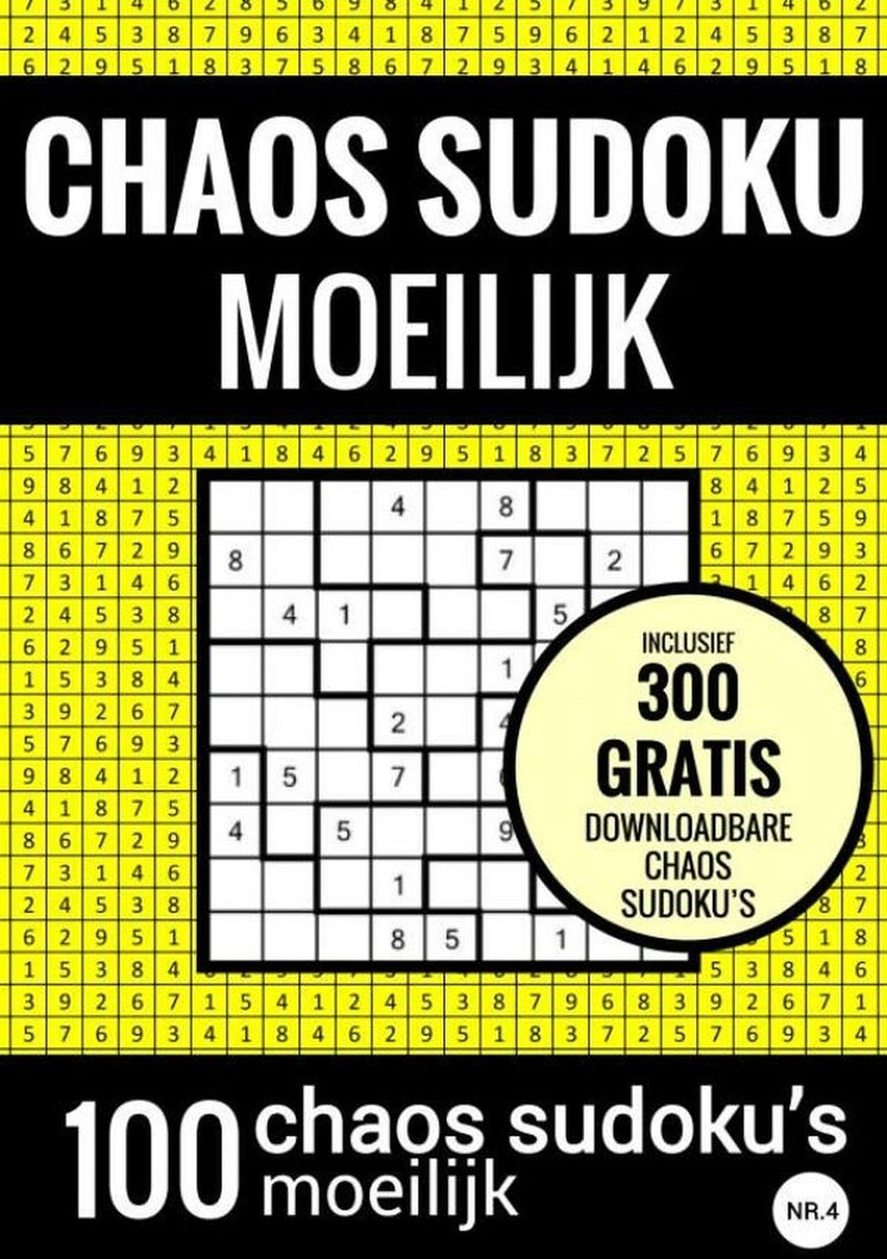 Choas Sudoku Sudoku schwer: Chaos Sudoku - Nr. 4 – Rätselbuch mit 100 schwierigen Rätseln für Erwachsene und Senioren