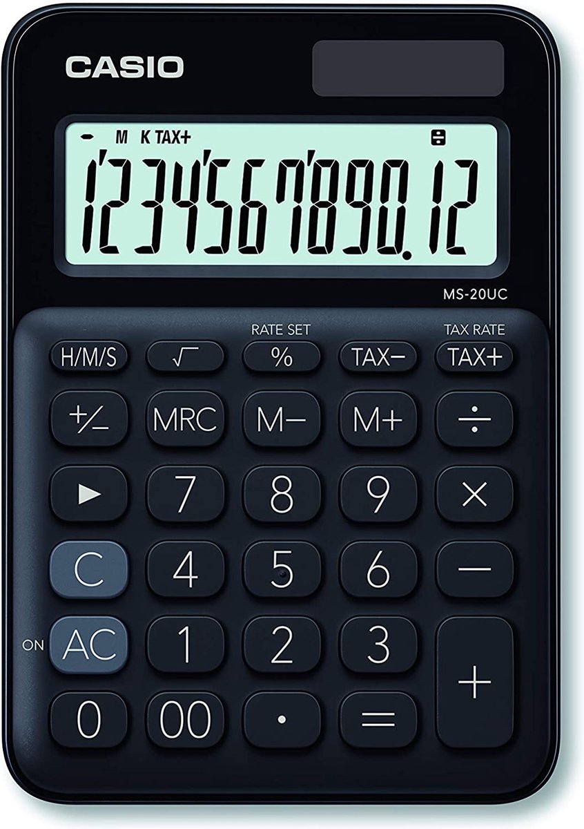 Tischrechner Casio MS-20UC-BK schwarz