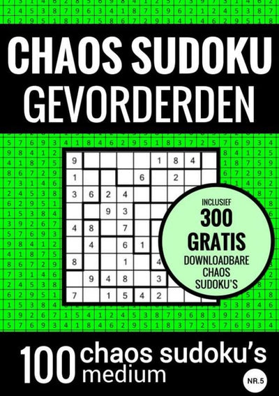 Choas-Sudoku-Sudoku mittel: Chaos-Sudoku – Nr. 5 – Rätselbuch mit 100 mittelgroßen Rätseln für Erwachsene und ältere Menschen
