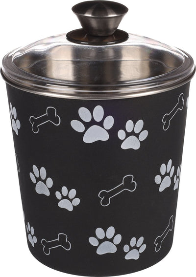 Flamingo Kena mit Deckel - Snackbox Hunde - Snackdose mit Deckel Kena schwarz 16cm 1900ml - 1St. - 129893 - 1St