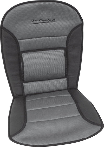 Carpoint Stuhlkissen Komfort 90x45 cm - Lordosenstütze - Schwarzgrau - Anti-Rutsch-Befestigung - Airbagtauglich - Extra Sitzkomfort