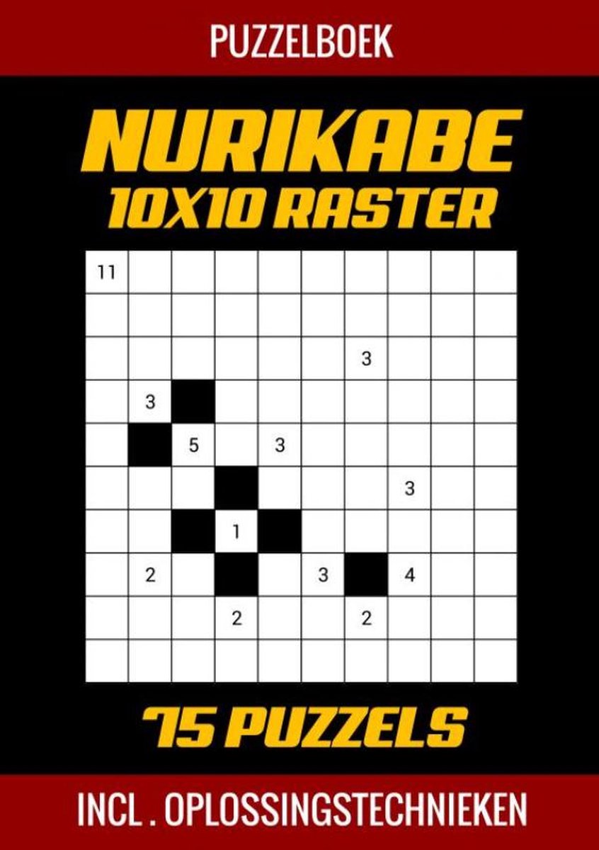 Nurikabe-Rätselbuch 10x10 Raster – 75 Rätsel – inkl. Lösungstechniken
