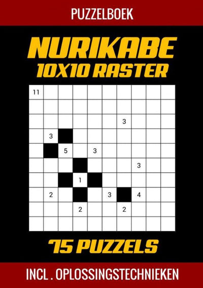 Nurikabe-Rätselbuch 10x10 Raster – 75 Rätsel – inkl. Lösungstechniken
