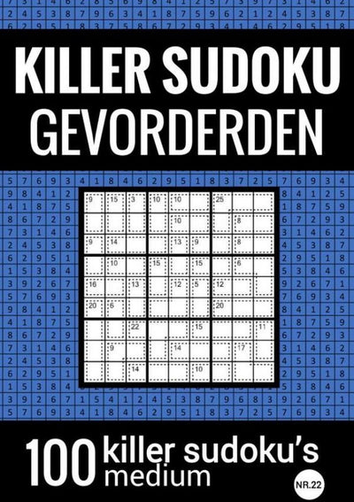 Killer-Sudoku ohne Markenzeichen – mittel – Nr. 22 - Rätselbuch mit 100 Rätseln für Fortgeschrittene