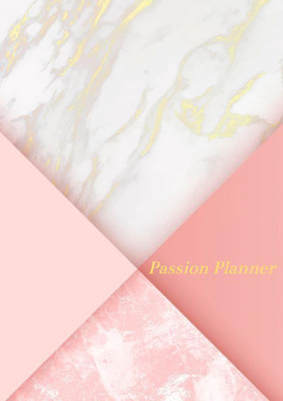 Passionsplaner – 12 Monate – wöchentlich – A5 – Softcover – Marmorgold – alles bequem