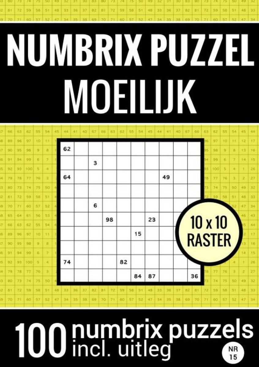 Brandless Sans Marque Numbrix-Rätsel schwer für Fortgeschrittene – Rätselbuch mit 100 Numbrix-Rätseln – Nr. 15