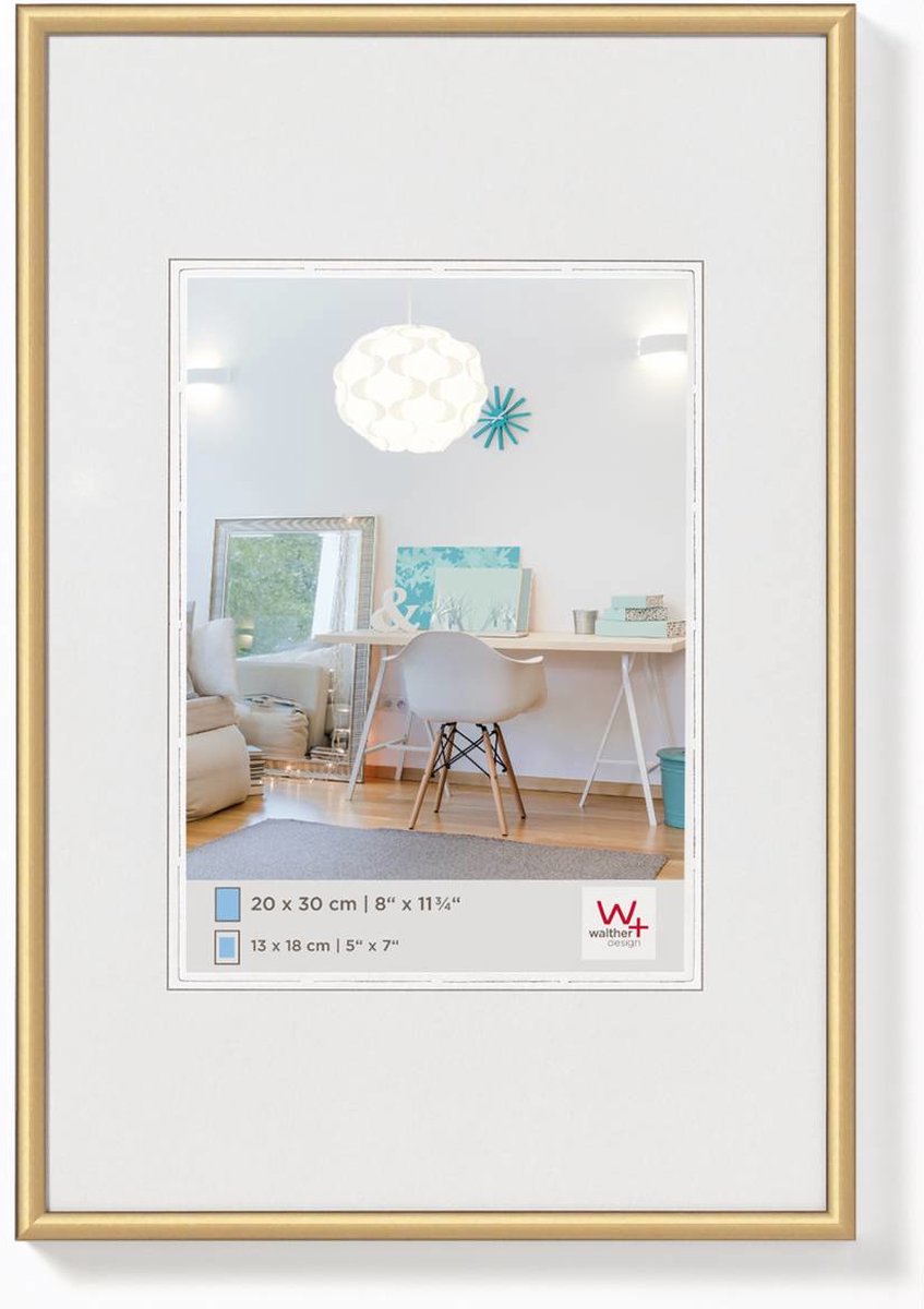 Walther New Lifestyle - Kunststoffrahmen - Fotogröße 30x45 cm - Gold