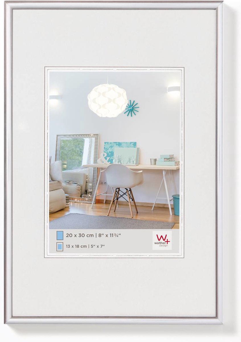 Walther New Lifestyle - Kunststoffrahmen - Fotogröße 24x30 cm - Silber