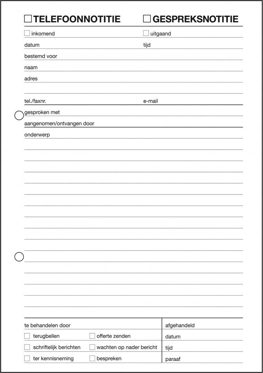 Sigel Telefongesprächsnotizblock – Express – A5 – 100 Blatt – SI-30235