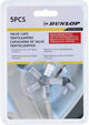 Dunlop Autoreifen-Ventilkappen – 5 Stück – Silber – Aluminium – markante Ventilkappen – Universalgröße