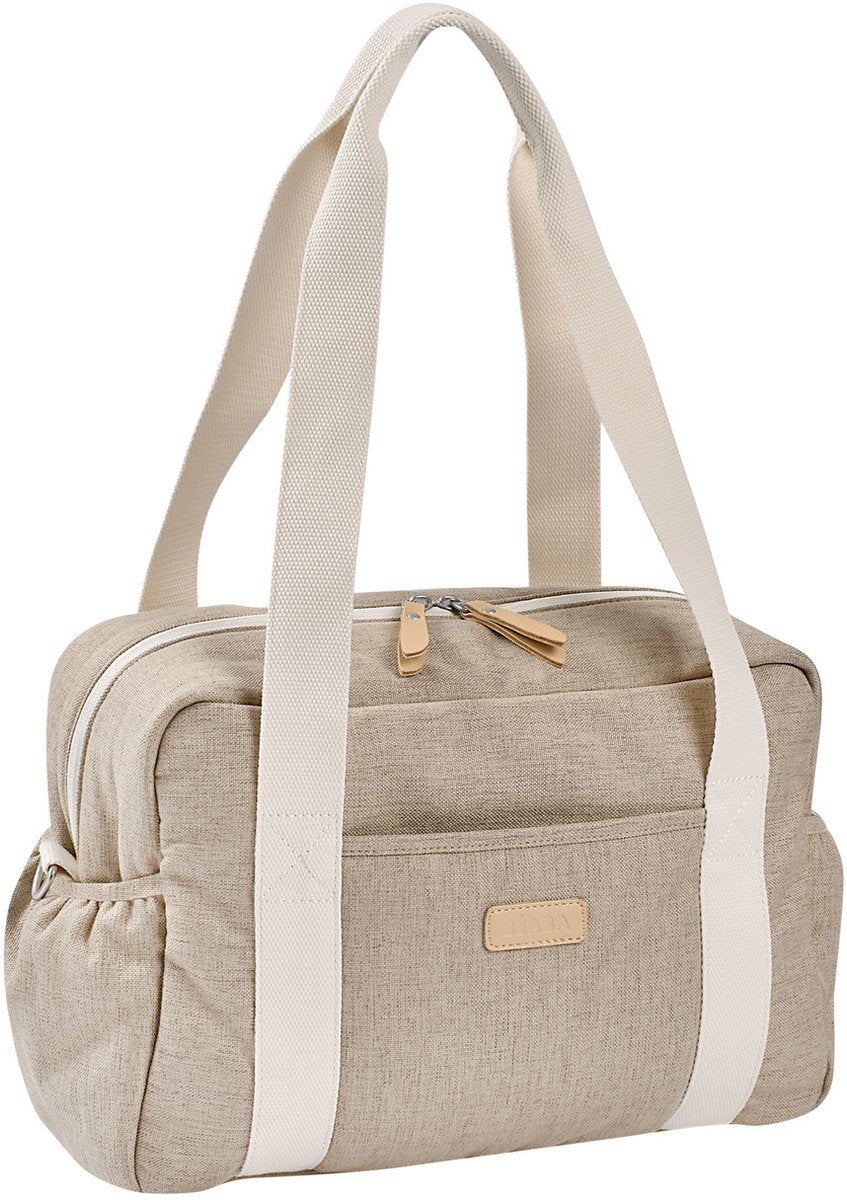 Béaba Paris Wickeltasche – Unisex-Babytasche – Wickeltasche mit Wickelauflage und isothermischem Fach – Kinderwagen – Trolley-Aufsatz – 16 l – Ton