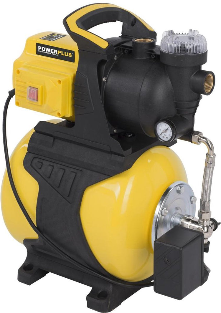 Powerplus elektrische Wasserpumpe powxg9571 – Gartenpumpe mit 600 W, Temperatur 35 °C und Durchflussmenge 3000 l/h, Gartengeräte