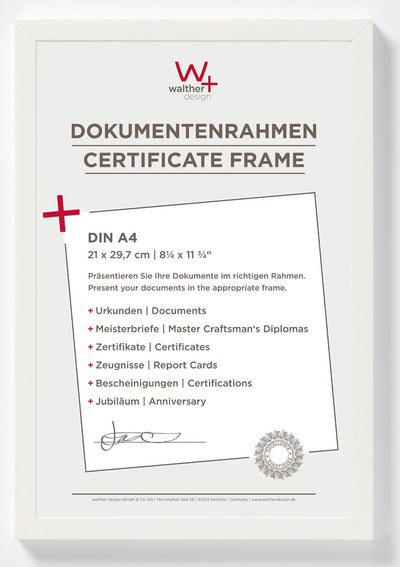 Walther Paprika - Holzrahmen - Fotogröße 21x29,7 cm (Din A4) - weiß