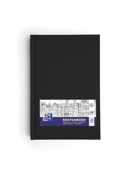 Oxford-Skizzenbuch – A6 – 96 Blatt – 100 g Papier – Hardcover – Schwarz