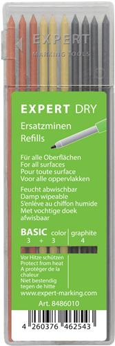 Expert Marking Tools Expert Trockennachfüllset Basic 4x Graphit 3x Gelb Rot