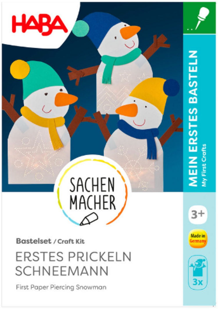 Haba-Bastelpaket für erste Pin-Arts mit Pin-Filz und Pin-Schneemännern – 3+