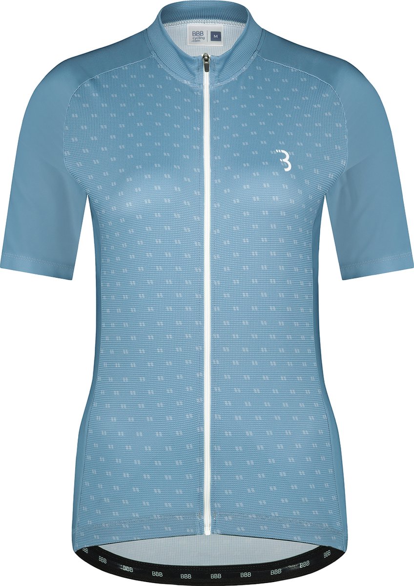 Bbb Cycling Radtrikot Damen Kurzarm Donnafit – Radtrikot Damen Kurzarm – Bequemes und schnell trocknendes Radtrikot Damen – Grau Blau – Größe XL – BBW-412