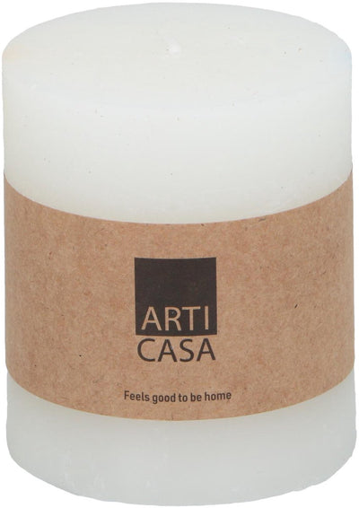 Arti casa Stumpenkerze ø7 x 8 cm – 30 Brennstunden – weiß