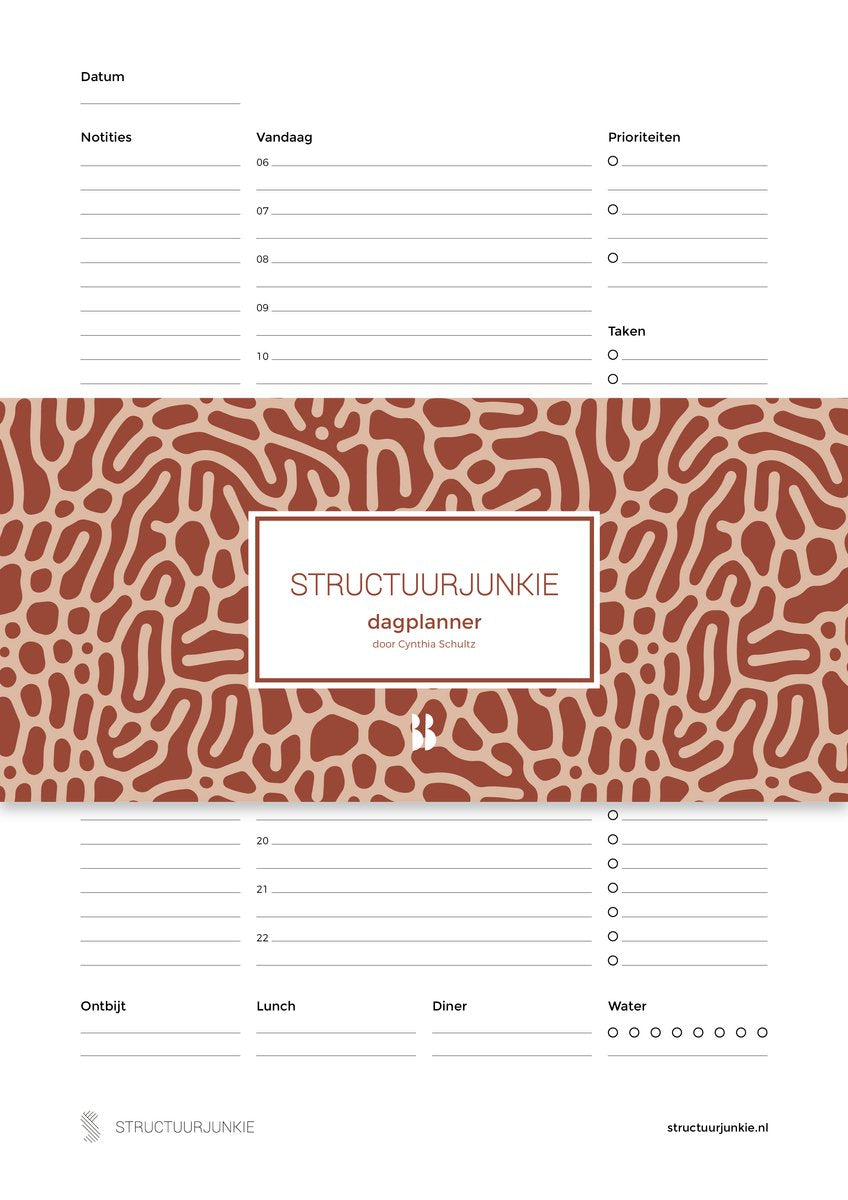 Structure Junkie, der Tagesplaner – undatiert