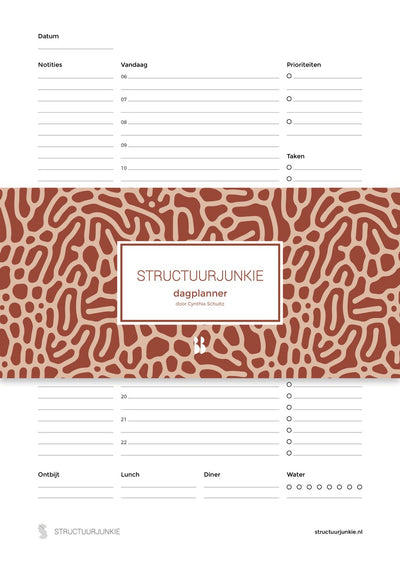 Structure Junkie, der Tagesplaner – undatiert