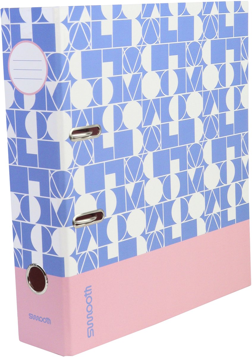 Ancor-Ordner glatt, A4, 2 Stück, 8 cm, rosa, blau – an-113174-d