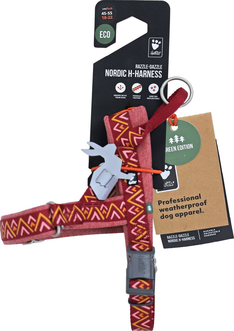 Hurrta hurtta Hundegeschirr - Hundegeschirr - H-Geschirr - Farbe: Rote Bete - Größe: 65-80 cm