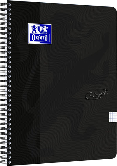 Oxford Touch - Schreibblock - A4 - kariert - 140 Seiten - 90g - Softcover - Schwarz