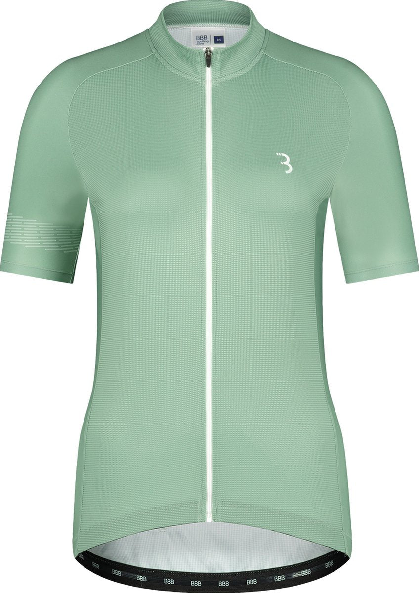 Bbb Cycling Radshirt Damen Kurzarm Donnafit – Radshirt Damen Kurzarm – Bequemes und schnell trocknendes Radshirt Damen – Salbei – Größe L – BBW-412
